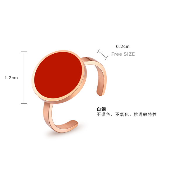 GIUMKA韓國韓劇孔孝真開口戒子推薦食指戒女抗敏白鋼玫金色單個價格MR05019